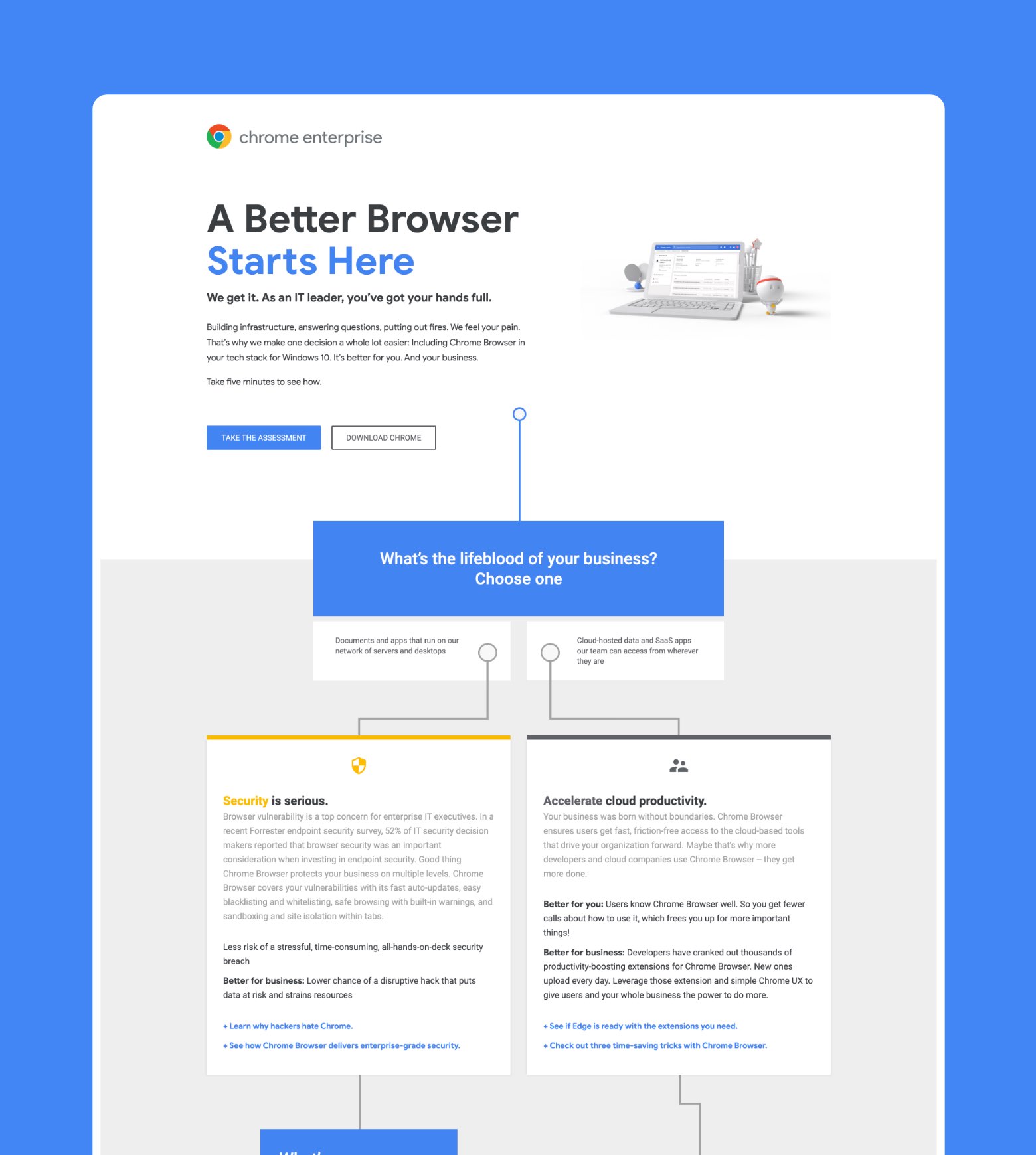 project Google Chrome Landing Page