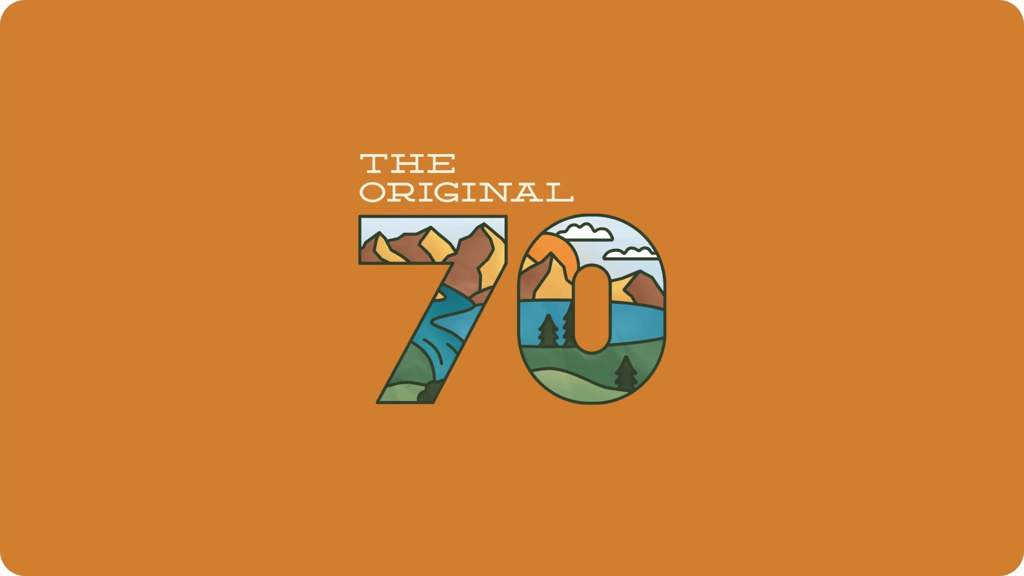 image from nalgene's website for marketing. Brownish orange background with the text "The Original 70"