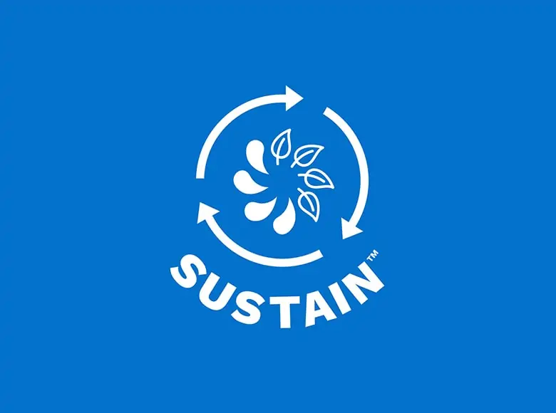image of an icon from nalgene website "sustain" with arrows in a circle